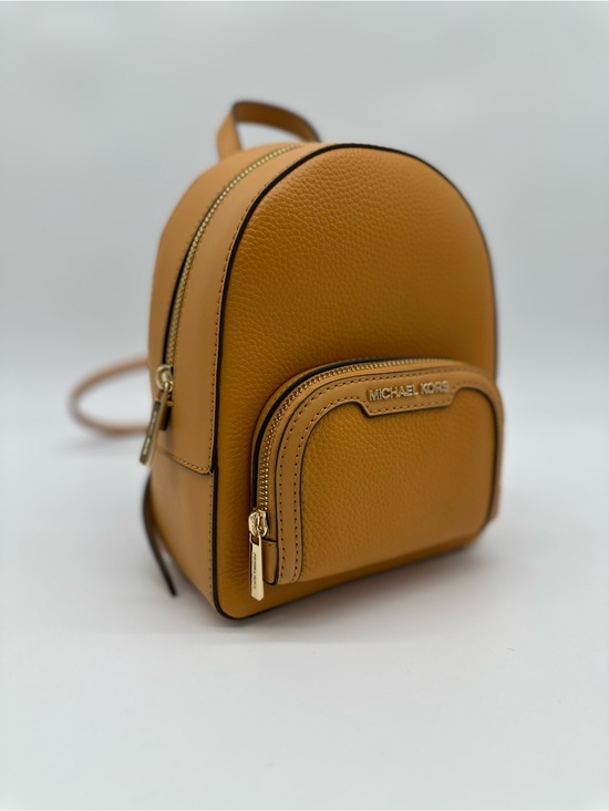 Michael Kors Mini Backpack in Camel Brown with Gold Hardware main image 10